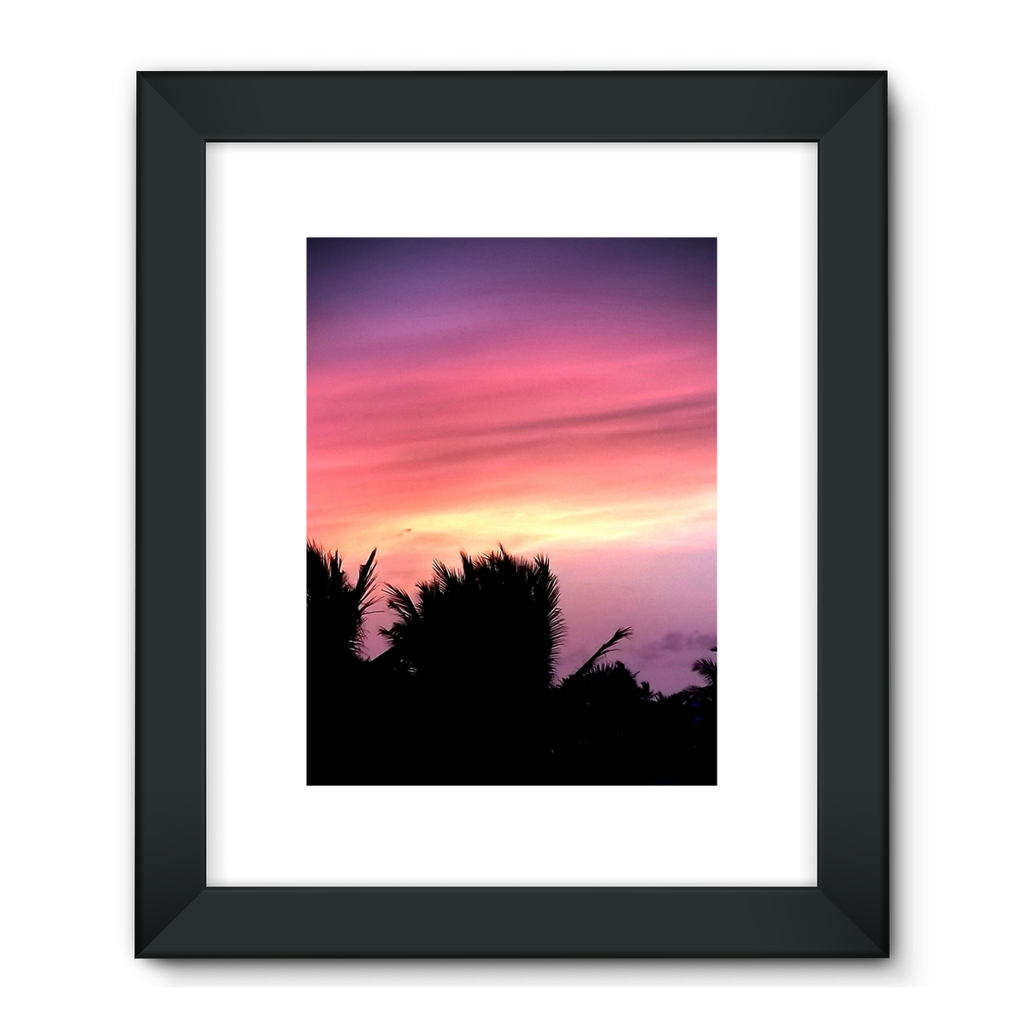 Sunset Palm Framed Fine Art Print