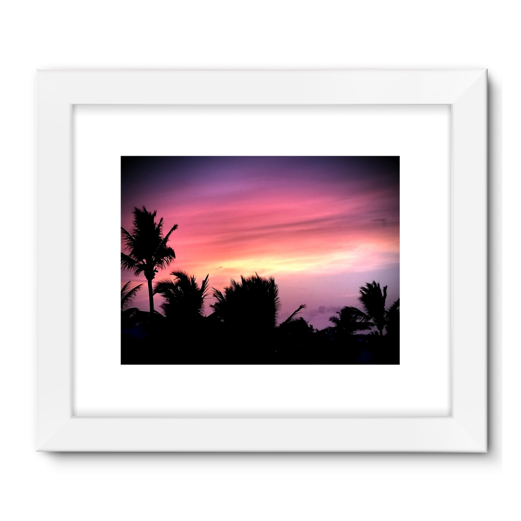 Sunset Palm Framed Fine Art Print